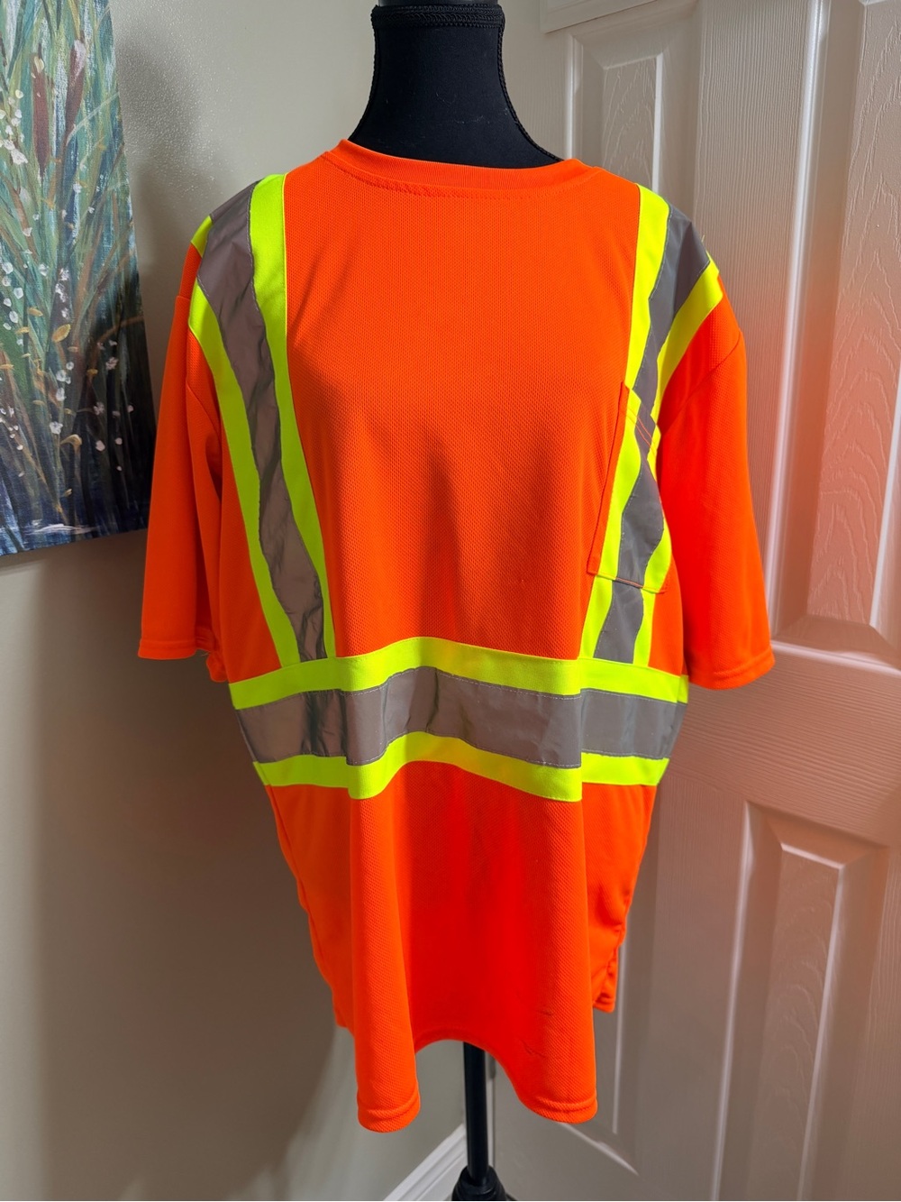 3M Hi-Vis Orange Reflective Safety Work Shirt Short Sleeve (L?)